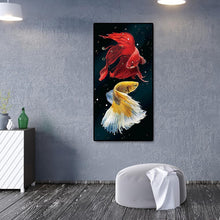 Lade das Bild in den Galerie-Viewer, FischBilder - voller runder Diamant - 45x85cm