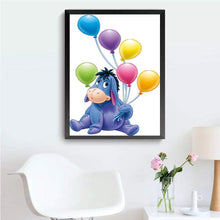 Lade das Bild in den Galerie-Viewer, Ballon Esel - voller runder Diamant - 30x40cm