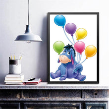Lade das Bild in den Galerie-Viewer, Ballon Esel - voller runder Diamant - 30x40cm