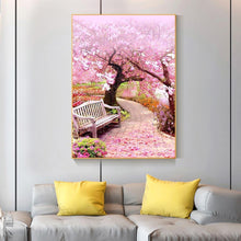 Lade das Bild in den Galerie-Viewer, Kirschblüte Stuhl - voller quadratischer Diamant - 40x50cm