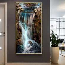 Lade das Bild in den Galerie-Viewer, Wasserfall - voller runder Diamant - 45x85cm