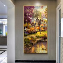 Lade das Bild in den Galerie-Viewer, Waldlandschaft - voller runder Diamant - 45x85cm