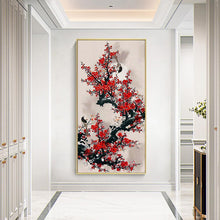 Lade das Bild in den Galerie-Viewer, Vogel auf Zweig - voller runder Diamant - 40x90cm