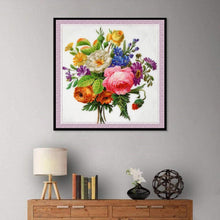 Lade das Bild in den Galerie-Viewer, Blumen - voller runder Diamant - 30x30cm