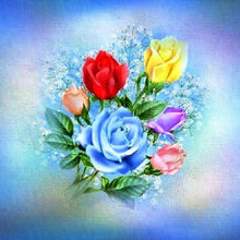 Lade das Bild in den Galerie-Viewer, Blumen - voller runder Diamant - 30x30cm