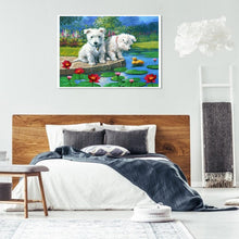 Lade das Bild in den Galerie-Viewer, Hund Tier - voller runder Diamant - 40x30cm
