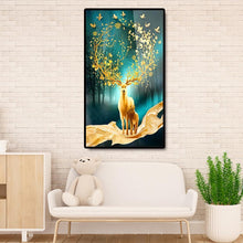 Lade das Bild in den Galerie-Viewer, Lucky Hirsch - voller runder Diamant - 45x85cm