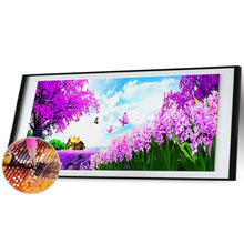 Lade das Bild in den Galerie-Viewer, Schmetterling fliegen - voller runder Diamant - 100x50cm