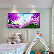 Lade das Bild in den Galerie-Viewer, Schmetterling fliegen - voller runder Diamant - 100x50cm