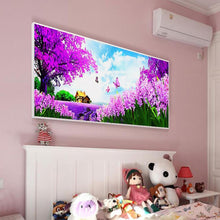 Lade das Bild in den Galerie-Viewer, Schmetterling fliegen - voller runder Diamant - 100x50cm