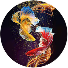 Lade das Bild in den Galerie-Viewer, Fisch - voller runder Diamant - 40x40cm