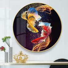 Lade das Bild in den Galerie-Viewer, Fisch - voller runder Diamant - 40x40cm