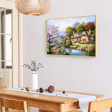 Lade das Bild in den Galerie-Viewer, Dorf Landschaft Landschaft - voller quadratischer Diamant - 50x40cm