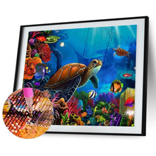 Lade das Bild in den Galerie-Viewer, Meeresschildkröte Tier - voller quadratischer Diamant - 50x40cm