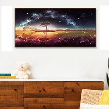 Lade das Bild in den Galerie-Viewer, Stern auf dem See - voller runder Diamant - 100x40cm