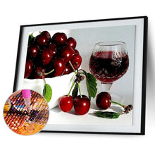 Lade das Bild in den Galerie-Viewer, Kirsche - voller runder Diamant - 40x30cm