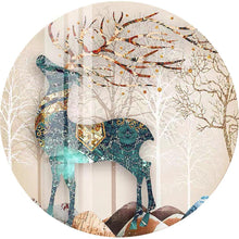 Lade das Bild in den Galerie-Viewer, Hirsch - voller runder Diamant - 40x40cm
