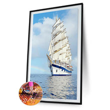 Lade das Bild in den Galerie-Viewer, Schiff - voller runder Diamant - 45x85cm