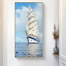 Lade das Bild in den Galerie-Viewer, Schiff - voller runder Diamant - 45x85cm