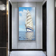 Lade das Bild in den Galerie-Viewer, Schiff - voller runder Diamant - 45x85cm