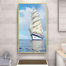 Lade das Bild in den Galerie-Viewer, Schiff - voller runder Diamant - 45x85cm