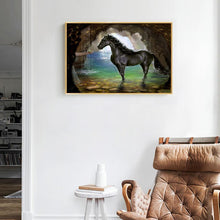 Lade das Bild in den Galerie-Viewer, Pferd - voller runder Diamant - 40x30cm