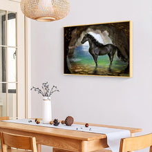 Lade das Bild in den Galerie-Viewer, Pferd - voller runder Diamant - 40x30cm