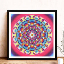 Lade das Bild in den Galerie-Viewer, Bunte Blume - voller runder Diamant - 30x30cm