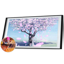 Lade das Bild in den Galerie-Viewer, Kirschblüten - voller runder Diamant - 85x45cm