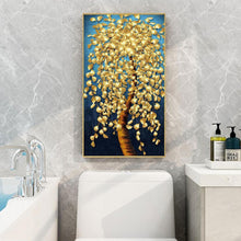 Lade das Bild in den Galerie-Viewer, Goldener Baum - voller runder Diamant - 45x85cm
