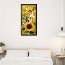 Lade das Bild in den Galerie-Viewer, Sonnenblume - voller runder Diamant - 45x85cm