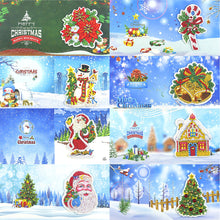 Lade das Bild in den Galerie-Viewer, 8pcs/Set-Christmas-Diamond Grußkarten