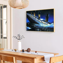 Lade das Bild in den Galerie-Viewer, Segelschiff - voller quadratischer Diamant - 50x40cm