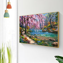 Lade das Bild in den Galerie-Viewer, Flussbaum - voller quadratischer Diamant - 40x40cm