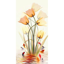 Lade das Bild in den Galerie-Viewer, Fischblumen - voller runder Diamant - 45x85cm