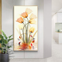 Lade das Bild in den Galerie-Viewer, Fischblumen - voller runder Diamant - 45x85cm