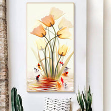 Lade das Bild in den Galerie-Viewer, Fischblumen - voller runder Diamant - 45x85cm