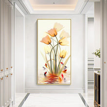 Lade das Bild in den Galerie-Viewer, Fischblumen - voller runder Diamant - 45x85cm