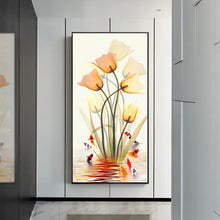 Lade das Bild in den Galerie-Viewer, Fischblumen - voller runder Diamant - 45x85cm