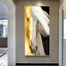 Lade das Bild in den Galerie-Viewer, Zwei - Farbe Pferd Set - voller runder Diamant - 45x85cm
