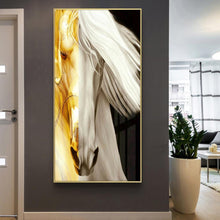 Lade das Bild in den Galerie-Viewer, Zwei - Farbe Pferd Set - voller runder Diamant - 45x85cm