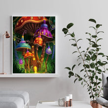 Lade das Bild in den Galerie-Viewer, Pilzhaus - voller quadratischer Diamant - 40x50cm