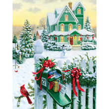 Lade das Bild in den Galerie-Viewer, Schneeblick - voller quadratischer Diamant - 40x50cm