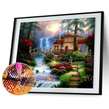 Lade das Bild in den Galerie-Viewer, Kreuz-Ctitch Berghütte - voller quadratischer Diamant - 50x40cm