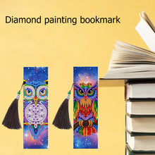 Lade das Bild in den Galerie-Viewer, 2pcs Eule-DIY Diamond Painting Lesezeichen