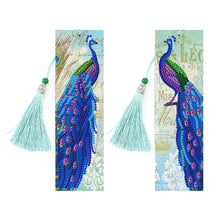 Lade das Bild in den Galerie-Viewer, 2pcs Pfau-DIY Diamond Painting Lesezeichen