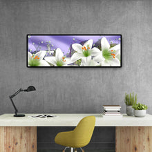 Lade das Bild in den Galerie-Viewer, Blume Weihnachten - voller runder Diamant - 80x30cm