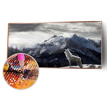 Lade das Bild in den Galerie-Viewer, Berglandschaft - voller runder Diamant - 80x40cm