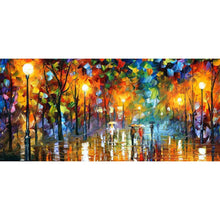 Lade das Bild in den Galerie-Viewer, Straßennachtansicht - voller runder Diamant - 80x40cm
