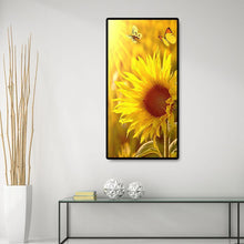 Lade das Bild in den Galerie-Viewer, Sonnenblume - voller runder Diamant - 45x85cm